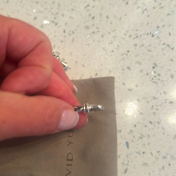 David Yurman sterling silver with diamonds 18 in necklace. - Picture 4 of 5